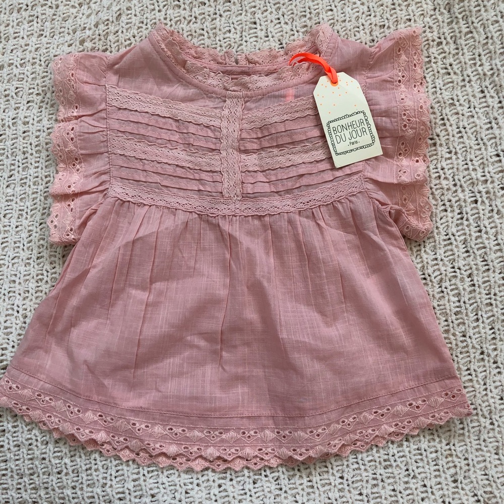 Bonheur du Jour short sleeve top 2 NWT